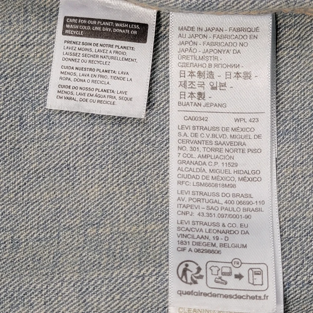 Levi’s Japanese Denim Utility Trucker Jacket Mens XXL Made In Japan A71500003 - Picture 12 of 13